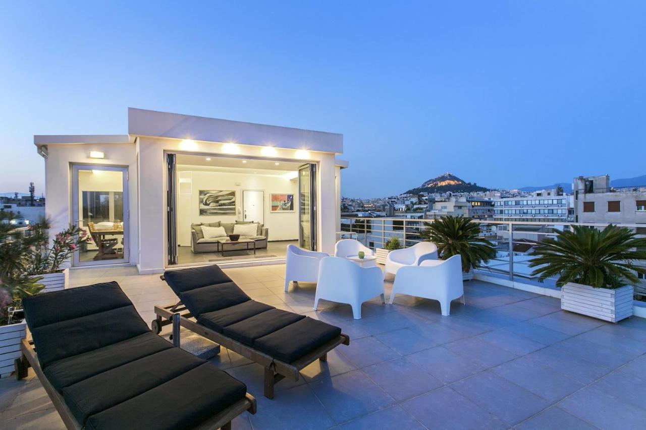 Apartament Acropolis Panorama View Penthouse With Private Terraces A Contemporary Parthenon Ateny Zewnętrze zdjęcie