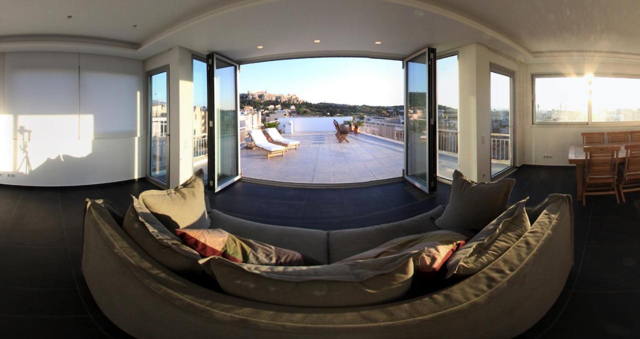 Apartament Acropolis Panorama View Penthouse With Private Terraces A Contemporary Parthenon Ateny Zewnętrze zdjęcie